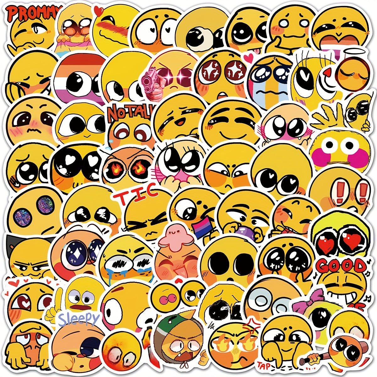 100pcs MEME Cartoon Stickers for Laptops and More