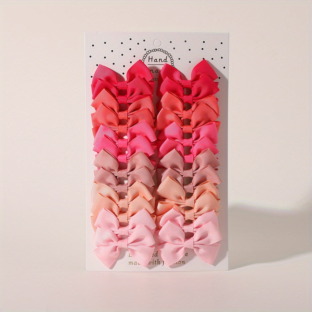 24pcs Children's Bow Hair Clip for Holiday Party Girls Ponytail Clip