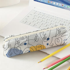 Large Capacity Pencil Case Zippered Pen Storage Bag for School Supplies