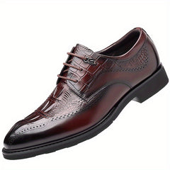 Men's Brogue Derby Shoes Lace up Front Textured Dress Shoes
