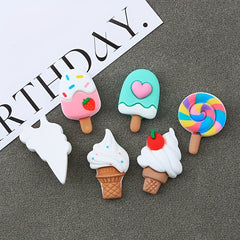 10pcs DIY Rabbit Ice Cream Ear Fridge Decoration Stickers with Adhesive Glue