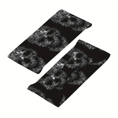 Scary Skull Sports Headband Sweat Wicking Stretchy & Breathable Polyester