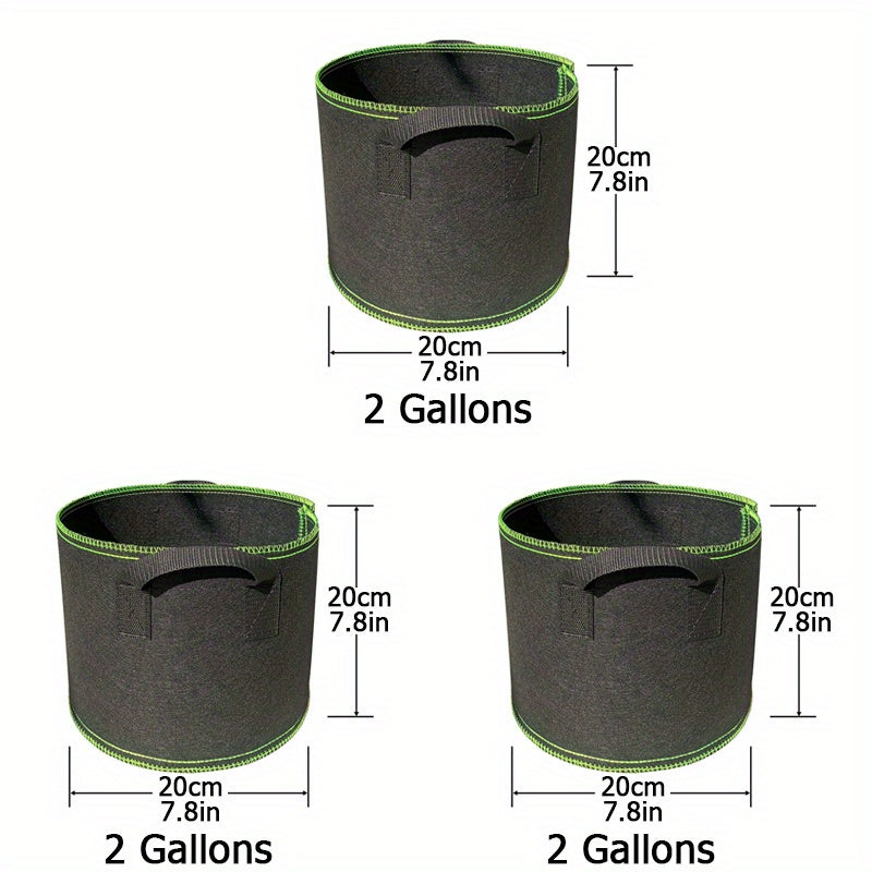 Plant Grow Bags Garden Fabric Pots Aeration Heavy Duty Nonwoven Handles