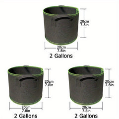 Plant Grow Bags Garden Fabric Pots Aeration Heavy Duty Nonwoven Handles