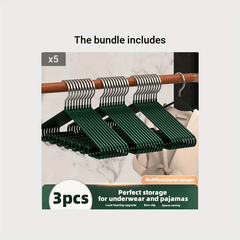 3pcs Stainless Steel Non-slip Cloth Hangers