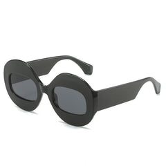 Oversized Oval Frame Sunglasses Multicolor UV400 Eye Protection