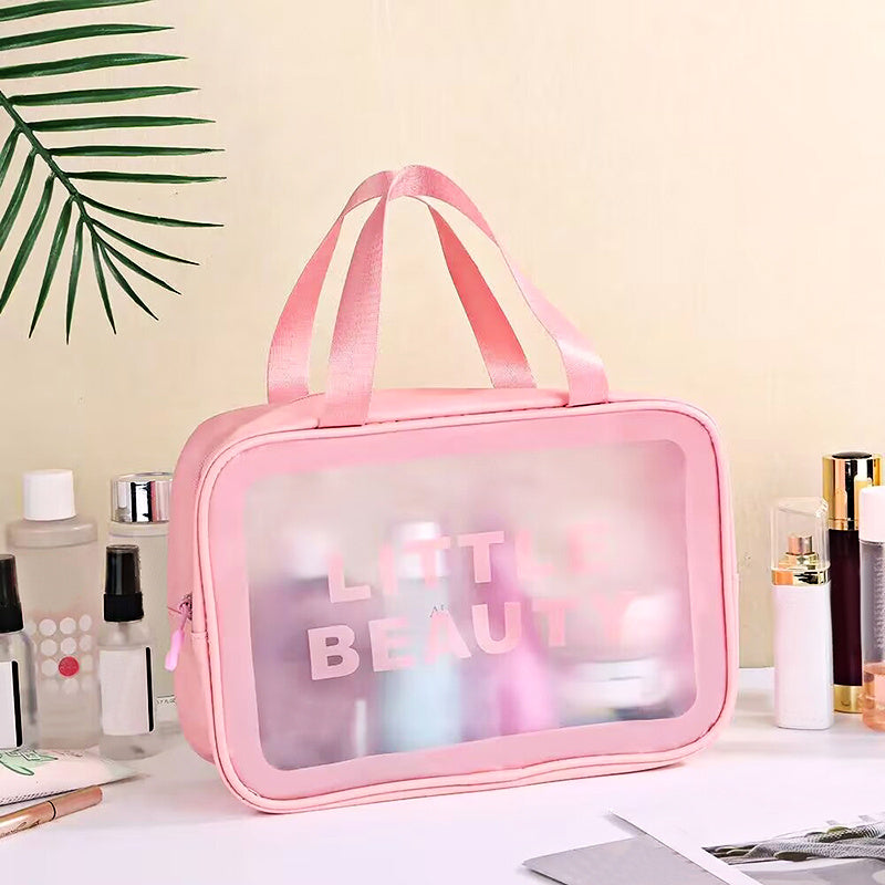 Letter Detail Cosmetic Bag Cosmetic Organizer Travel Toiletry Makeup Bag