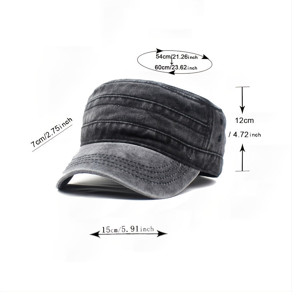 Men's Vintage Flat Cap for Outdoor Baseball