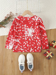 Christmas Girl Graphic Sweatshirts For Toddler Girls
