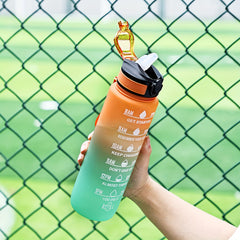 32oz Leak Proof Plastic Straw Water Bottle for Fitness and Travel