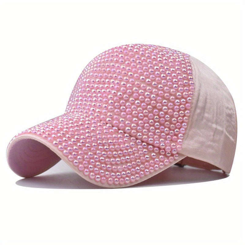 Rhinestone Baseball Cap Sparkly Y2K Dad Hat Hip Hop Sunscreen Hat