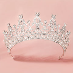Rhinestone Baroque Crown Tiara Headband Bridal Wedding Headwear