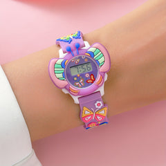 Creative Butterfly Electronic Watch Durable TPU Strap Ideal Birthday Gift