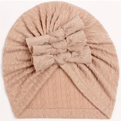 Jacquard Kelp Knot Baby Hat Elastic Headscarf Hat
