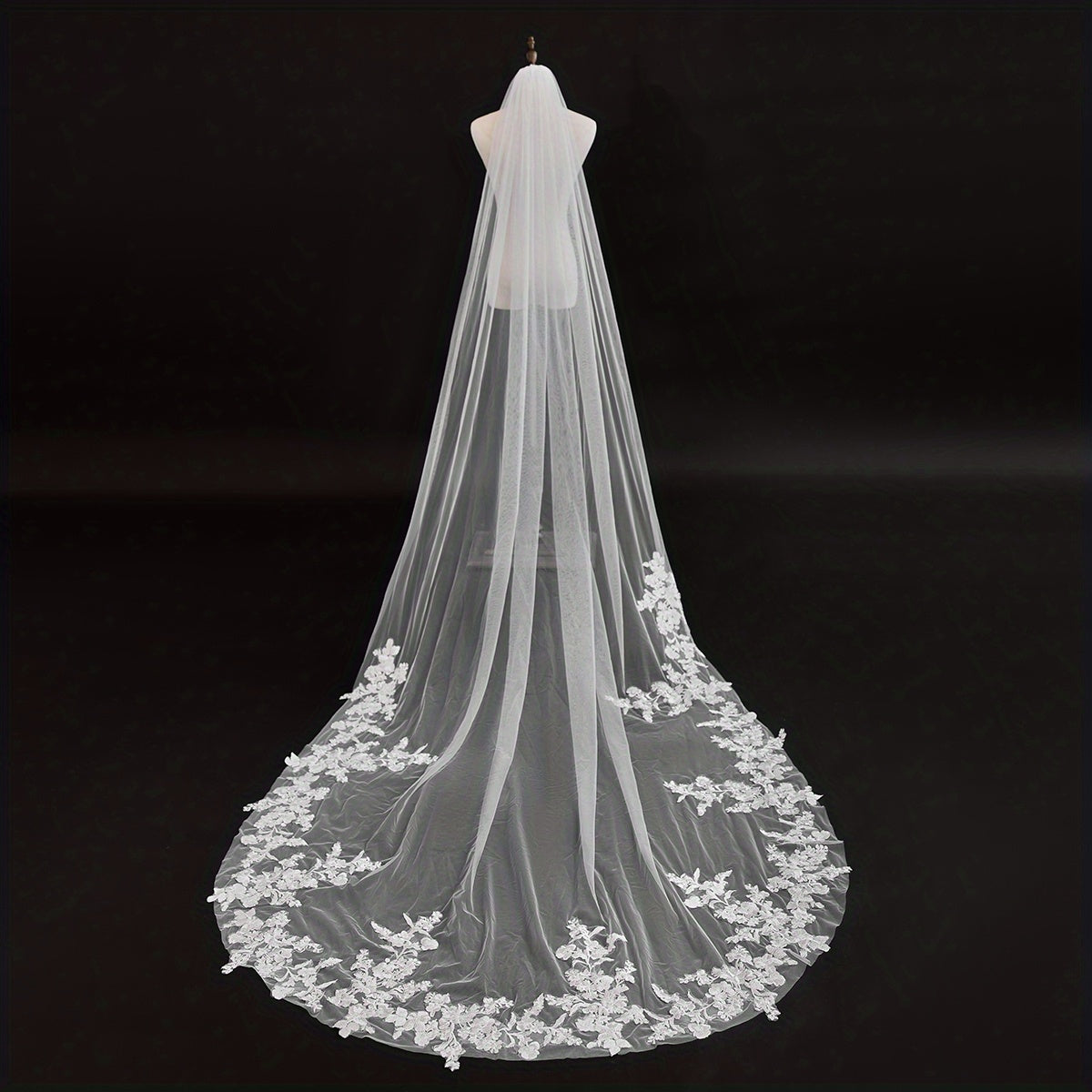Baroque Wedding Veil Bridal Cathedral Long Veil Hair Wedding Accessories