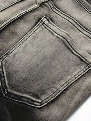 Vintage Style Distressed Denim Shorts for Summer
