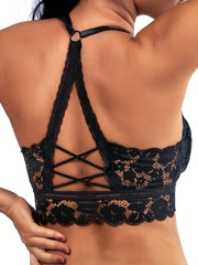 Floral Lace Wireless Bra Push Up Everyday Bra