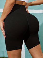 Seamless Sports Shorts Women's Activewear Wide Waistband