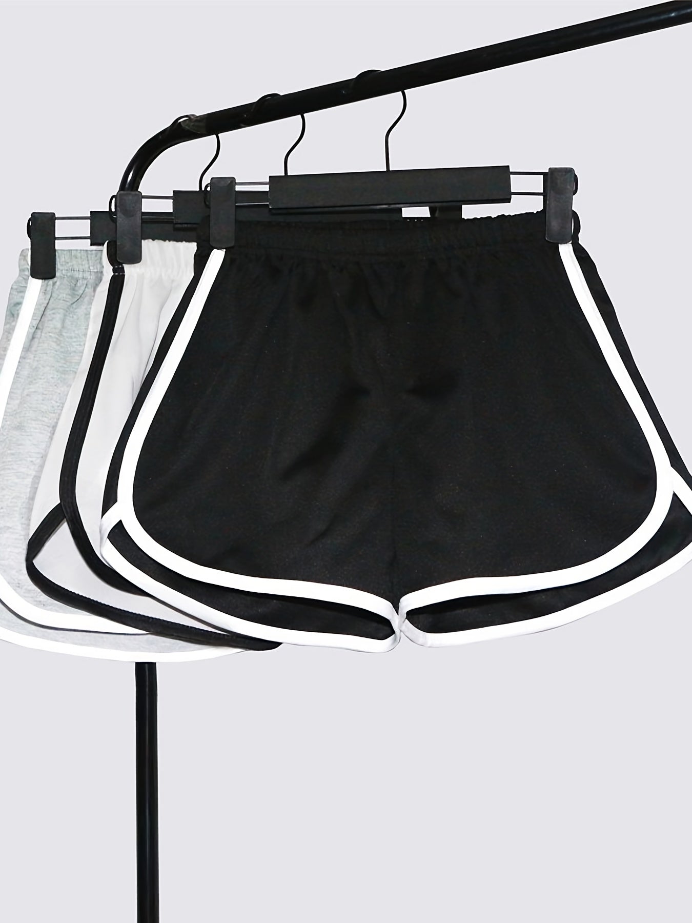 3pcs Elastic Waist Dolphin Shorts Casual Comfy Daily Shorts Women's Clothing