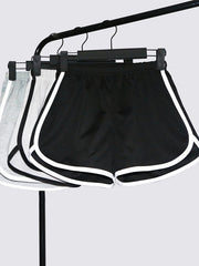 3pcs Elastic Waist Dolphin Shorts Casual Comfy Daily Shorts Women's Clothing