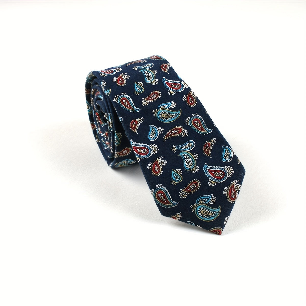 Men's Flower Print Necktie For Wedding Party And Daily Use