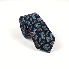 Men's Flower Print Necktie For Wedding Party And Daily Use