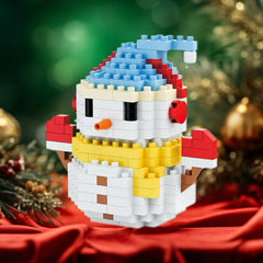 Christmas Characters Building Blocks Toys Santa Train Snowman Reindeer