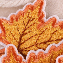 3pcs Embroidered Maple Leaf Patch DIY Iron On Sticker
