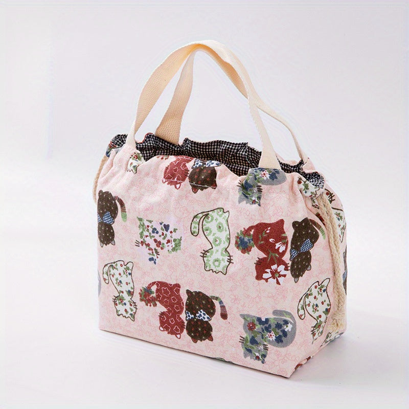 Japanese Bento Bag Ice Pack Outdoor Picnic Lunch Box Bag Waterproof Insulated