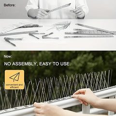 Bird Spikes Set Deters Small Birds Crows & Woodpeckers Roof Fence Window Cover
