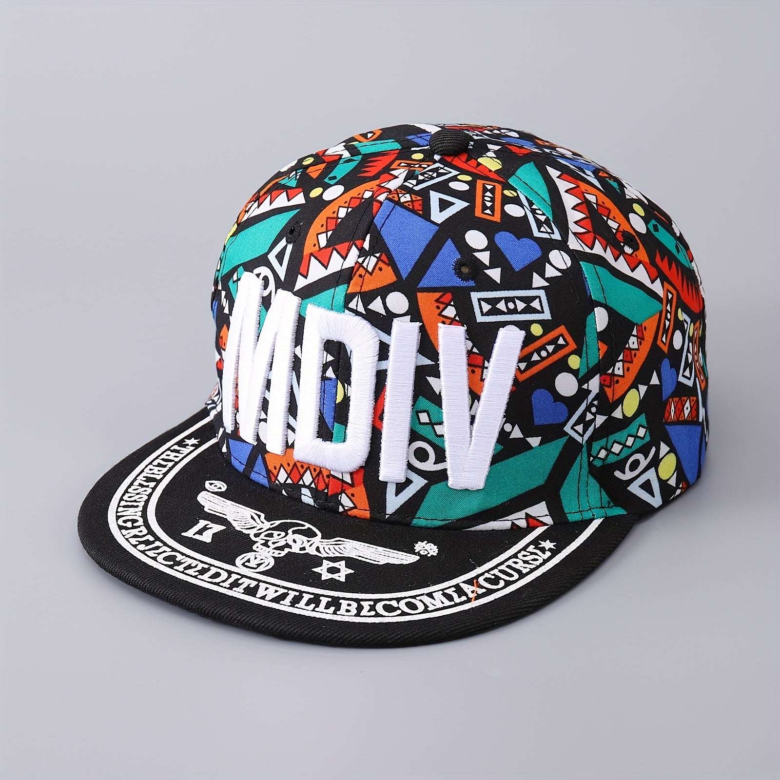 Men's Baseball Cap English Letter Big Brim Hip Hop Hat