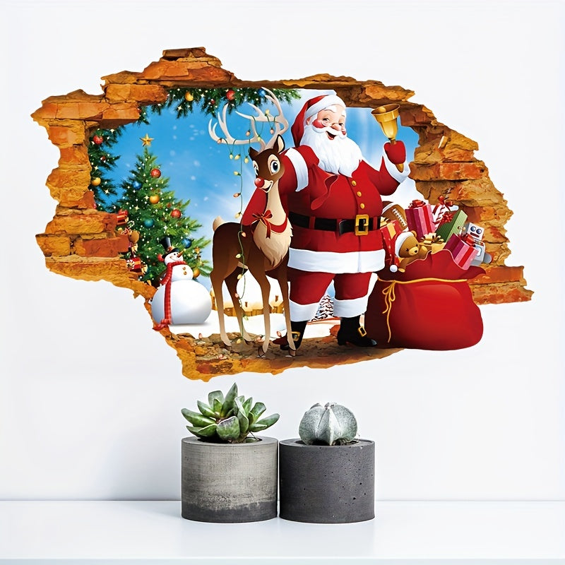 Santa Claus Wall Stickers Christmas Decoration