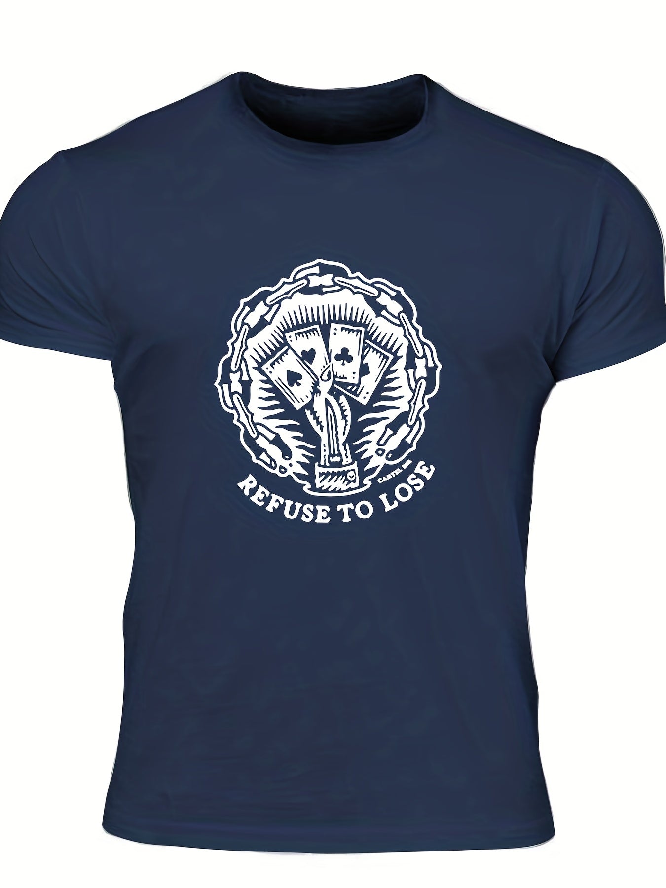 Men's Letter Print T shirt, Casual Tee for Summer