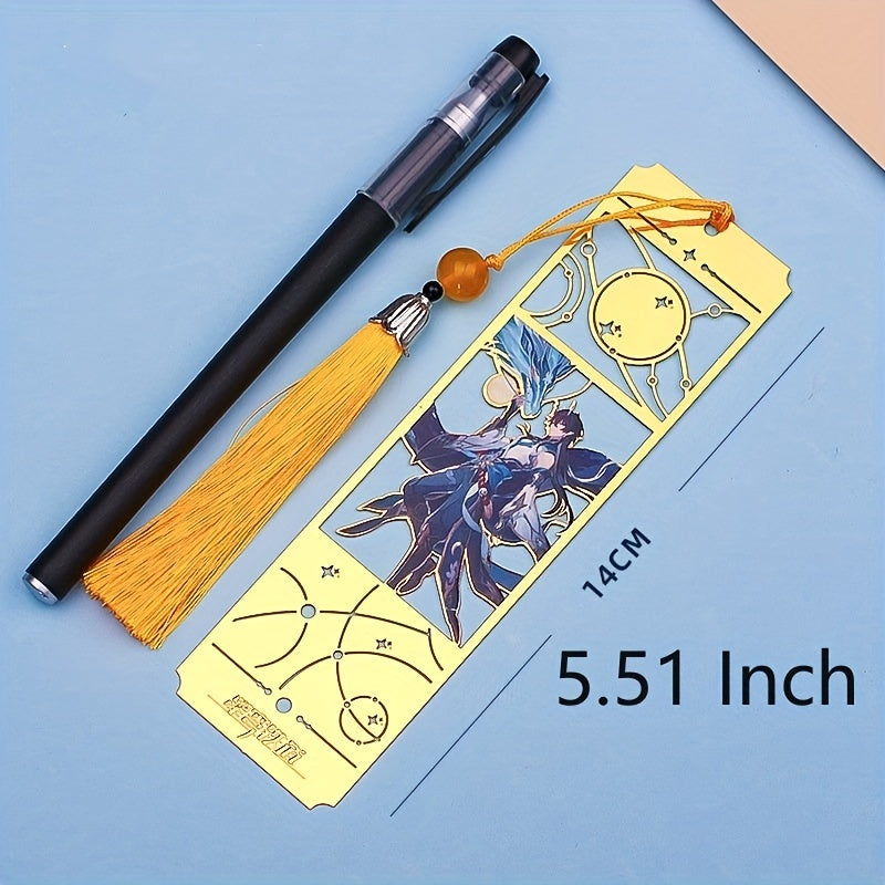 Anime Figure Metal Bookmarks Gen Character Shining Toy Gift Impacte