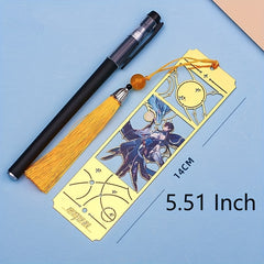 Anime Figure Metal Bookmarks Gen Character Shining Toy Gift Impacte