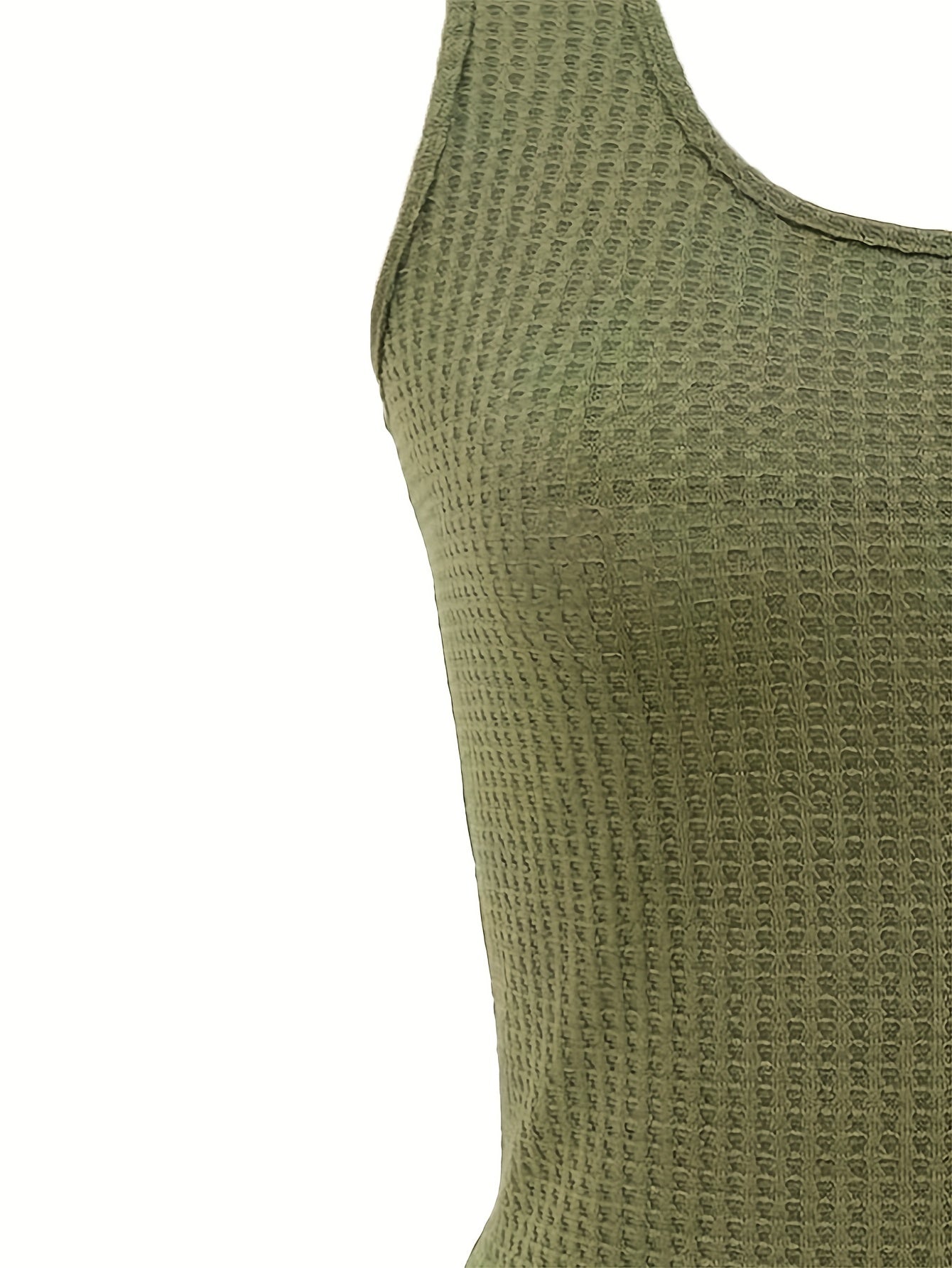 Solid Crop Tank Top Sleeveless Summer Women's Clothing
