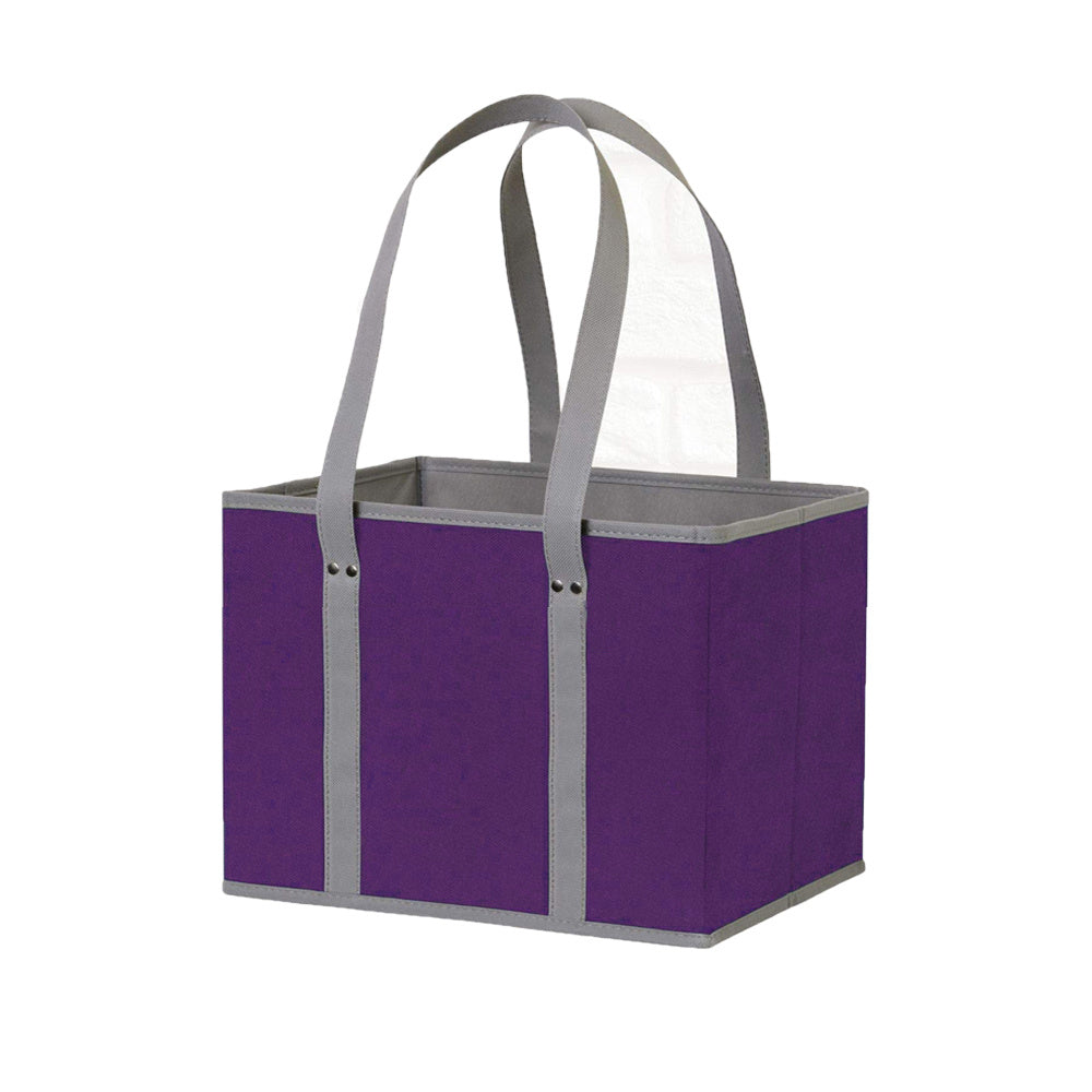 Reusable Grocery Bags Heavy Duty Shopping Bags Box Shape Stay Open Fold Flat