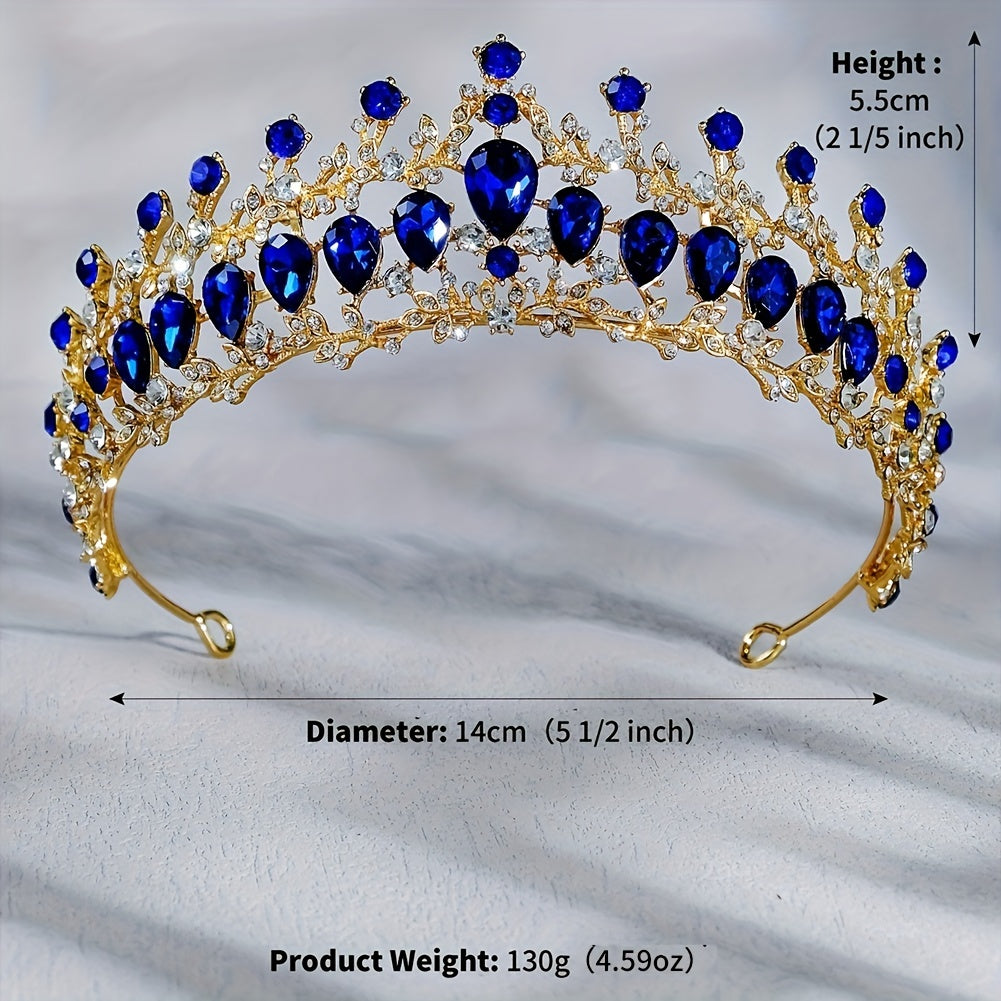 Crystal Tiara Rhinestone Crown Princess Tiaras for Wedding Prom Birthday Party