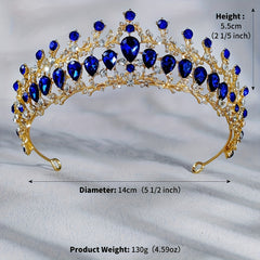 Crystal Tiara Rhinestone Crown Princess Tiaras for Wedding Prom Birthday Party