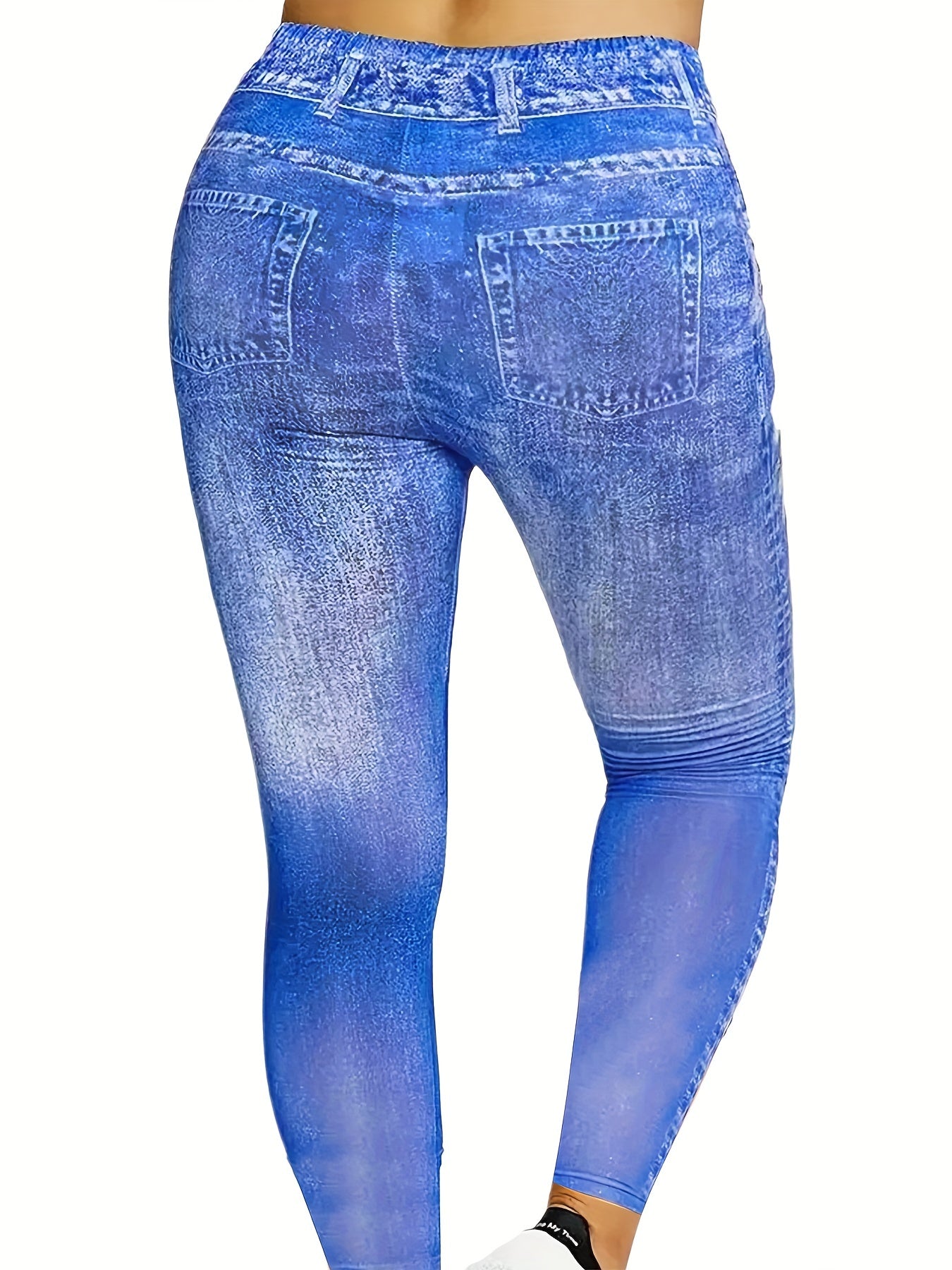 American Flag Denim Print Skinny Leggings Women's Clothing
