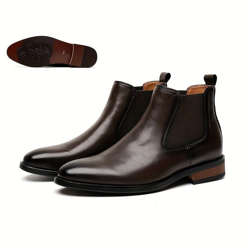 Men's Pointed Toe Chelsea Boots for Outdoor Wear