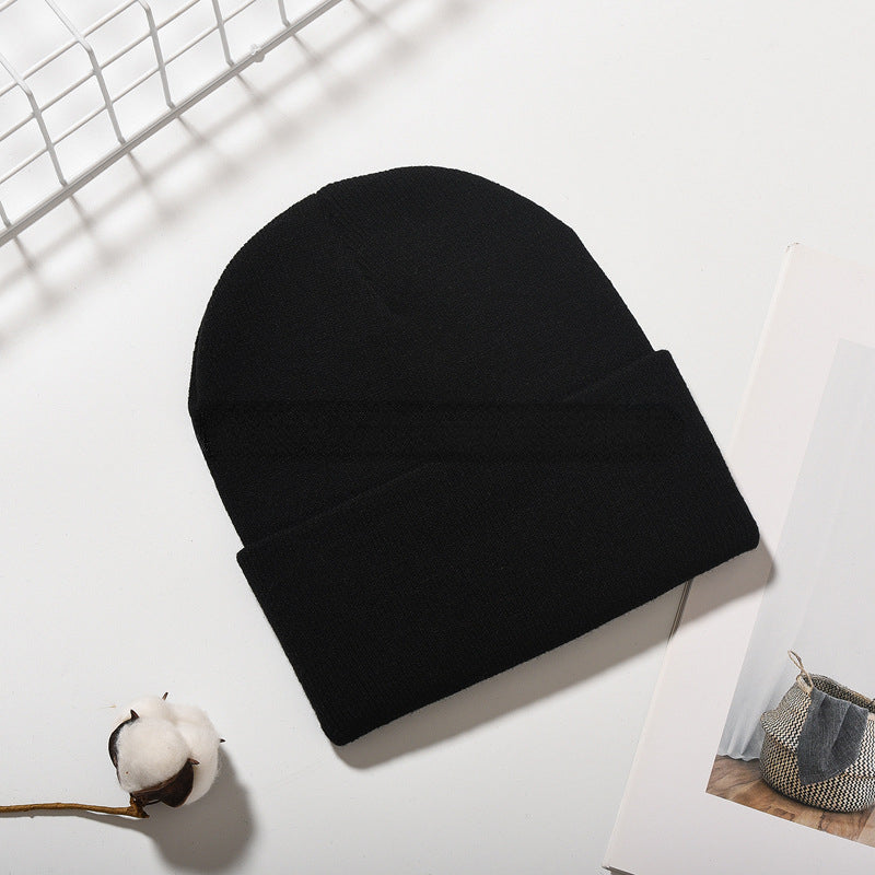 Unisex Acrylic Knitted Beanie Hat Autumn Winter Warm Cap