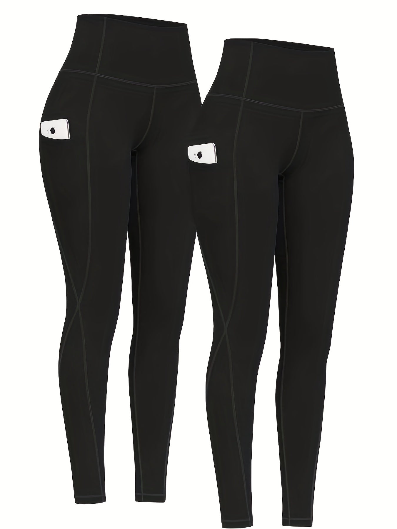 High Waist Yoga Pants Pockets Tummy Control Sports Leggings Women's Activewear