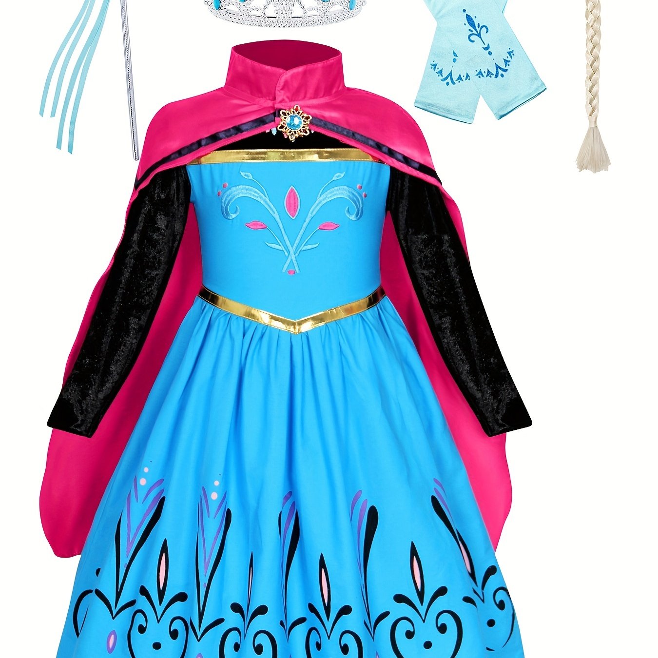 Girls Queen Princess Dress Costume Dress Up Birthday Party Christmas Cosplay