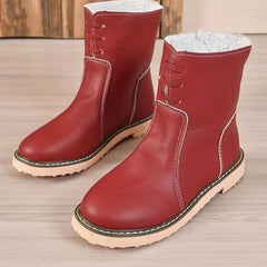 Women's Non Slip Medium Tube Snow Boots Warm Thick Bottom Shoes