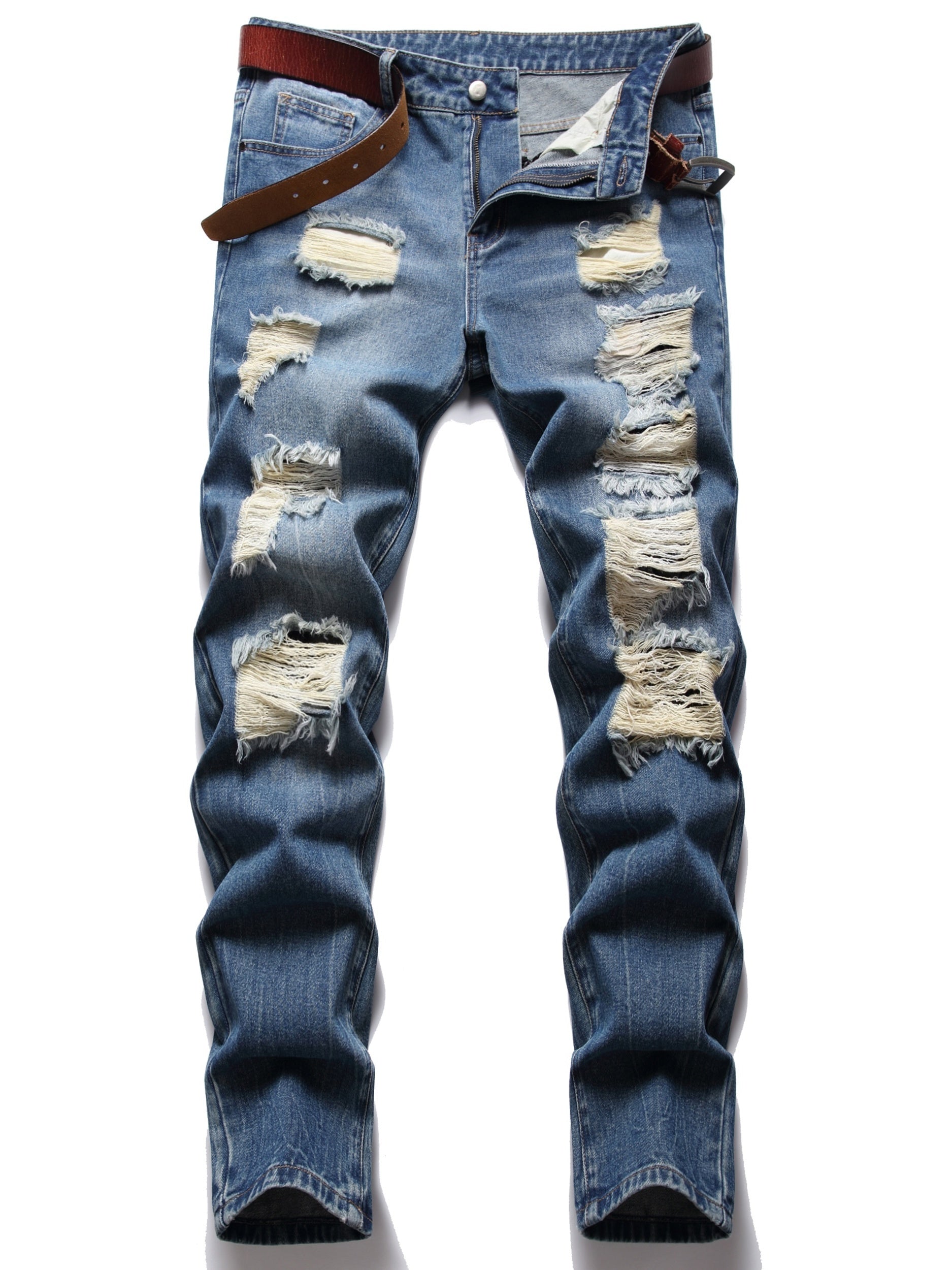 Men's Casual Ripped Denim Jeans