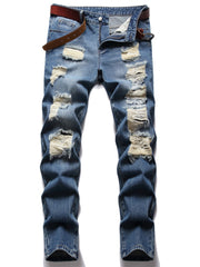 Men's Casual Ripped Denim Jeans