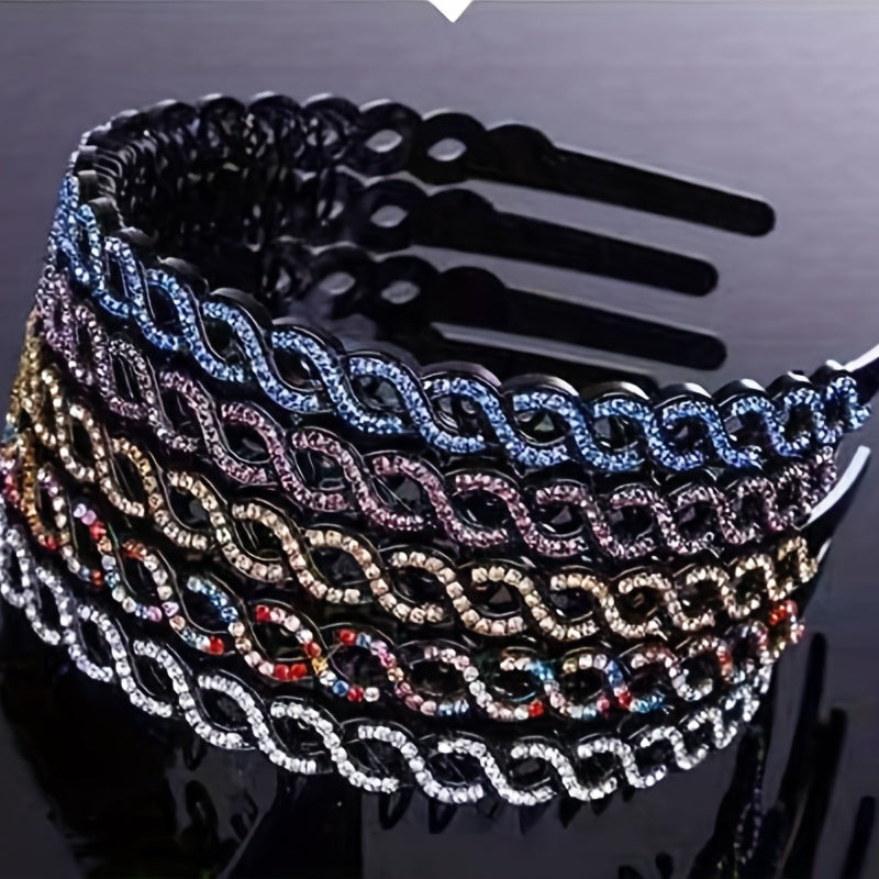 Red Waves Hair Band Anti-Slip Face Washing Hair Clip