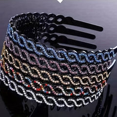 Red Waves Hair Band Anti-Slip Face Washing Hair Clip