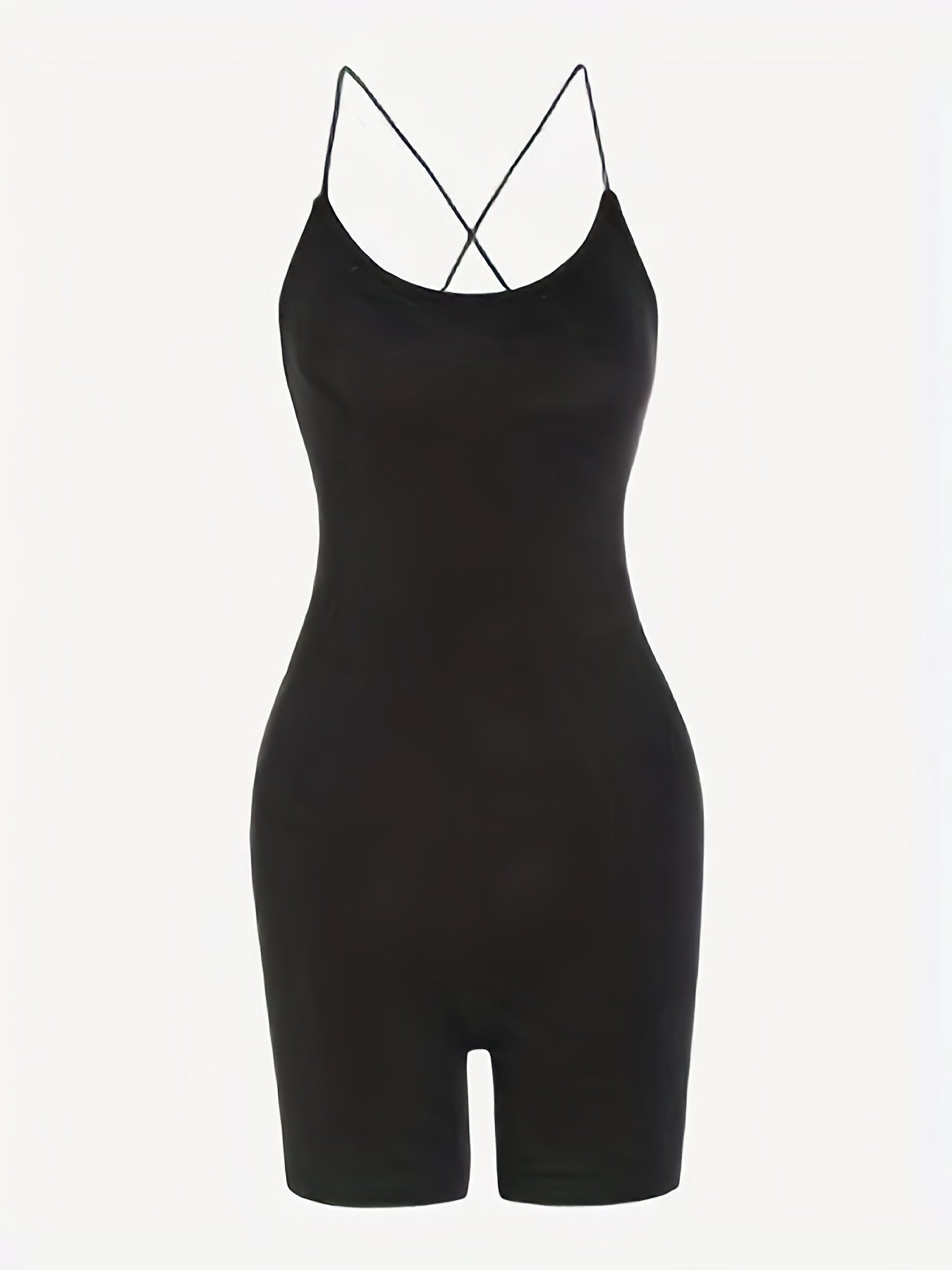 Sexy Spaghetti Romper Jumpsuit Cross Back Summer Clothing